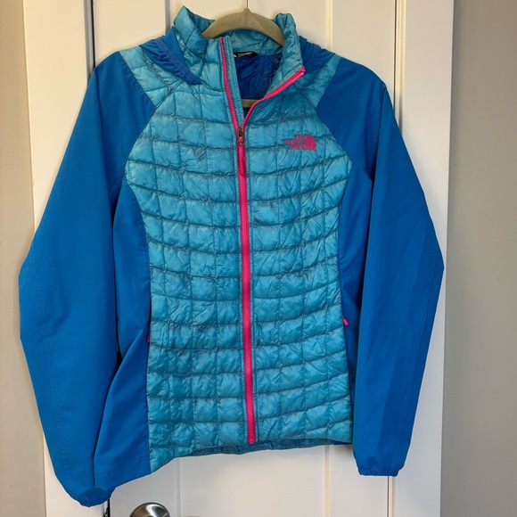 EUC The North Face Lightweight Thermoball Full Zip Teal Hooded Women's Jacket Sm - Picture 1 of 10